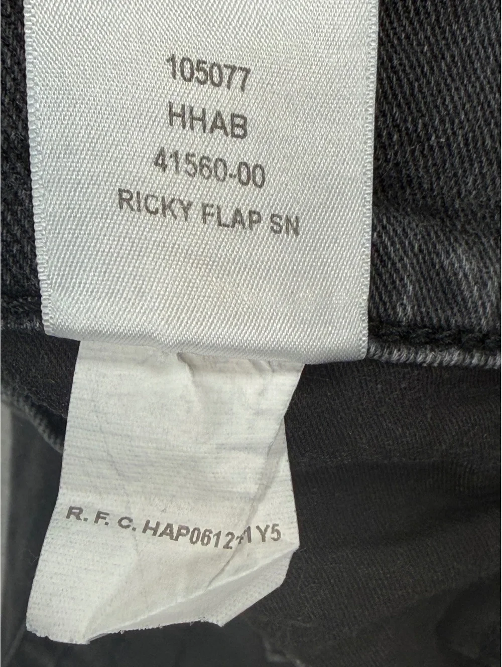 True Religion Ricky Straight Leg Jeans - Size 30 x 32 Black Denim Flap Pockets